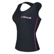 Women's Black Compression Singlet Tank Tops Skin Sports Gym Run Base New Workout