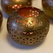 Garden Of Arts Moroccan Vintage Tea Light Holder Lantern for Christmas Lighting