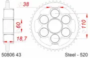 AFAM Steel Standard Rear Sprocket 50806 - 520