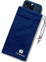 TOMUM EMF Shield Sleeve for Cell Phone - Protection Smartphone Pouch - Anti EMP Bag - Signal Blocking Case for Radiation 5G RFID (Blue, 1 Pack)