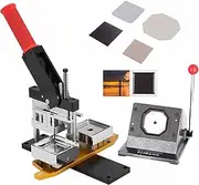 Fridge Magnet Button Maker Machine，DIY Square Button Press Machine，50 * 50mm Badge Making + Paper Cutter + 100pcs Consumables DIY Metal Badge Press Kit, for Refrigerator Decoration, Gifts