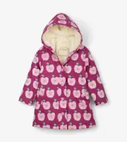 NEW Apple Orchard Sherpa Fur Lined Kids Childrens Splash Jacket By Hatley