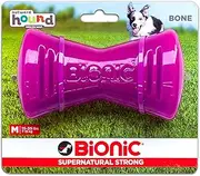 Bionic by Outward Hound Tough Dog Bone, Durable Chew Toy for Dogs, Medium, Purple