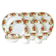 Royal Albert Old Country Roses 16-Piece Place Setting White/red