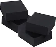 CATIEBYE 4 Pack Sturdy Vibration Dampening Pads for Home Furniture Thick Rubber Pads for Table Chair Sofa Anti-slip Mat 50x50x30mm Black