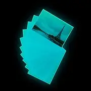 Everyglow Glow in The Dark Photo Paper, Luminous Printing Paper Photoluminescent Inkjet Printing Paper Vnyl for Pictures Halloween Party(10pcs) 4''X6'' (Bluegreen)