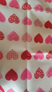 Valentine's Day Heart Table Runner Pink Red White 108" x 13" New