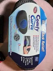 Comfy Curve Back Support Pillow Ergonomic Memory Orthopedic Foam New