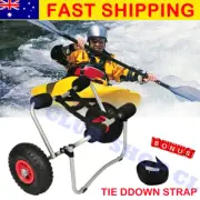 KAYAK TROLLEY Canoe Aluminium Collapsible Wheel Cart Boat Carrier Foldable 100KG