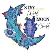 Sublimation Print Blue Moon Child Ready to Press Heat Transfer
