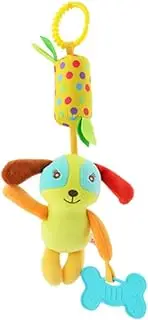 Hohopeti 3pcs Rattle Rotating Bedside Bells for Boy Girl Cartoon Animal Design Lion Dog Owl Bed for Stroller Crib Promotes Tactile Sensory Development