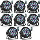 Stage Lighting 8 Pack RGB 36 LED Par Lights 7 Channel DJ Remotes DMX Control