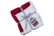 Riva Home Lux Sherpa Throw (Red) (127x152cm)