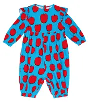 [Stella McCartney Kids] Stella McCartney Kids Baby printed ruffled onesie M 6 red
