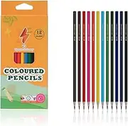 Vignette Stationery Coloured Pencils, Oil Base Soft Lead, Blendable Non-Toxic Colours, Sketching Drawing Graphic Coloring Pencils, Artist Essential (12)