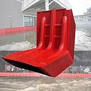 Flood Protection Barrier, 10pcs Emergency Water Barrier ABS Plastic L-Shaped Baffle for River Diversion, Dams, Highways Reusable Flood Barriers(50-pcs)