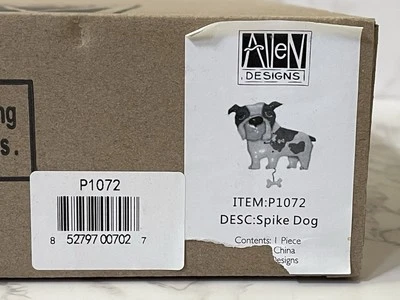 2026 Enesco Allen Designs Spike Dog Wall Clock P1072 New in Box NIB