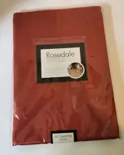 Benson Mills Rosedale Easy Care Spill Proof Tablecloth 70” In Round Red