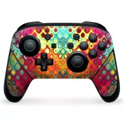 Nintendo Switch Pro Controller Skin Decal Vinyl Wrap - Colorful Stained Glass
