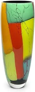 Cá d'Oro Murano Style Colored Splinters Vase Hand Blown Art Glass Crystal for Home, Room Decoration and Centerpiece - Model 333 MS