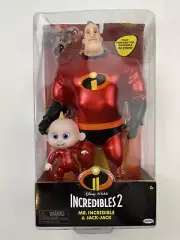 Disney Pixar Incredibles 2 Mr. Incredible & Jack-Jack Figurine Toy NEW RARE