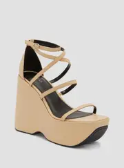 GUESS Women's Nude Angelli Platform Heels in Beige Size: 8, Synthetic