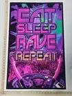 Original 2013 Scorpio Eat Sleep Rave Repeat #1958 Blacklight Poster 23"X35"