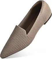 [SICARE] Pointed Toe Flats for Women Knit Ballet Flats Dress Shoes Comfortable Slip on Women Flats for Dressy Casual Office Work Foldable Soft Shoes Walking Flats