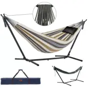 Heavy Duty Vivere 2.7M Cotton Outdoor Camping Hammock Bundle Desert Moon