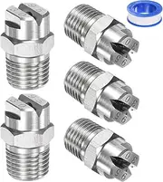 uxcell 5-Pack Flat Fan Spray Tip, 95 Degree 1/4BSPT Male Stainless Steel Pressure Washer Nozzles Cleaner Nozzle Replacement W Sealing Tape for Water Guns (3.6mm Orifice)