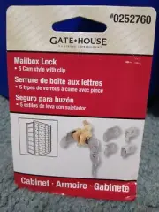 NEW Mailbox Lock, 5 Cam, Clip On Cylinder. Mailbox,Cabinet, Armoire,Gabinet.