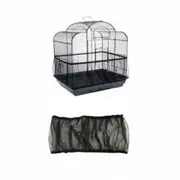 Shell Skirt Mesh Cover Pet Bird Cage Guard Nylon Net Seed Catcher Soft Dustproof