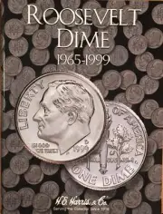 1965 - 1999 ROOSEVELT DIME COIN FOLDER H. E. HARRIS / WHITMAN - BRAND NEW
