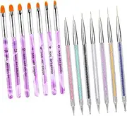 MERRYHAPY 1 Set Nail Art DIY Pens Manicure Painting Tools for Home Use Durable Manicure Pens Friends Family