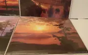 Framable Art Wall Prints 8X10 Scenery, Palm Trees, Sunset, Light House Lot of 8