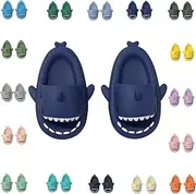 [Aoakva] Cute Cartoon Shark Slippers Kawaii Clogs Mules for for Kid Men Women Summer Shower Slippers Non-Slip Family Matching Outfit