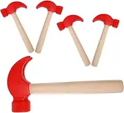 Abaodam 5pcs Wooden Hammers Safe Wood Mallets for Educational Simulation Hammer for Crafts Birthday Fun