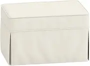 The Cotton Ottoman Slipcover It Fits Pottery Barn PB Basic Ottoman. Dense Cotton Sofa Footstool Cover (Beige)