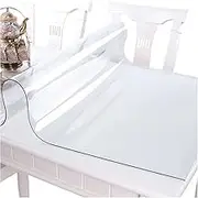 Clear Table Protector 40x90cm, Transparent Plastic Table Cover, 2mm Thick Waterproof and Oilproof PVC Tablecloth Protector, Tablecover for Coffee Table, Dining Room Table