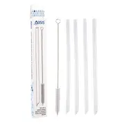 Moda Drink Bottle Straws - Set of 4 With Cleaning Brush