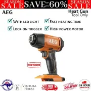 AEG 18V Heat Gun With Concentration And Reflector Nozzles LED Light Hot Air Tool