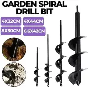 Gardening Auger Spiral Hole Drill Bit Garden Yard Digger Earth Planter Tool
