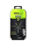 GilletteLabs X Pat with Exfoliating Bar Razor with Blades Refill 5 Pack & Travel Case
