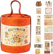 Capybara Stationery Set,Adorable Correction Tape | Include Stickers Pen Notepad Capybara Pendant Plush Toy, School Student Supplies Kit