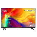 TCL 43吋 4K GOOGLE TV智能連網液晶顯示器 43P735 含基本安裝 樓層費跨區費另計 【APP下單點數 加倍】