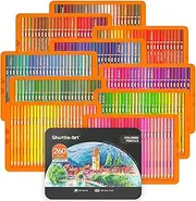 [Shuttle Art] 260 Colored Pencils, Vibrant Colors, Break Resistant Soft Core Coloring Pencils for Adults & Kids in Tin Box