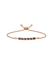 Le Vian Chocolate Quartz 14K Rose Gold 0.71 ct. tw. Diamond & Smoky Quartz Bolo Bracelet