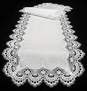 #8139 Lace Table Runner Table Runner Antique White (45 x 170 cm Rectangular)
