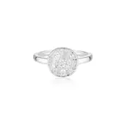Georgini - Mosaic Disc Sterling Silver Cubic Zirconia Ring
