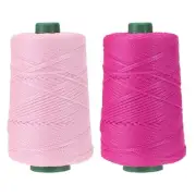 2 Pcs Macrame Cord, 3mm x 219 Yards Macrame Cords - (Light Pink/Rose Red)